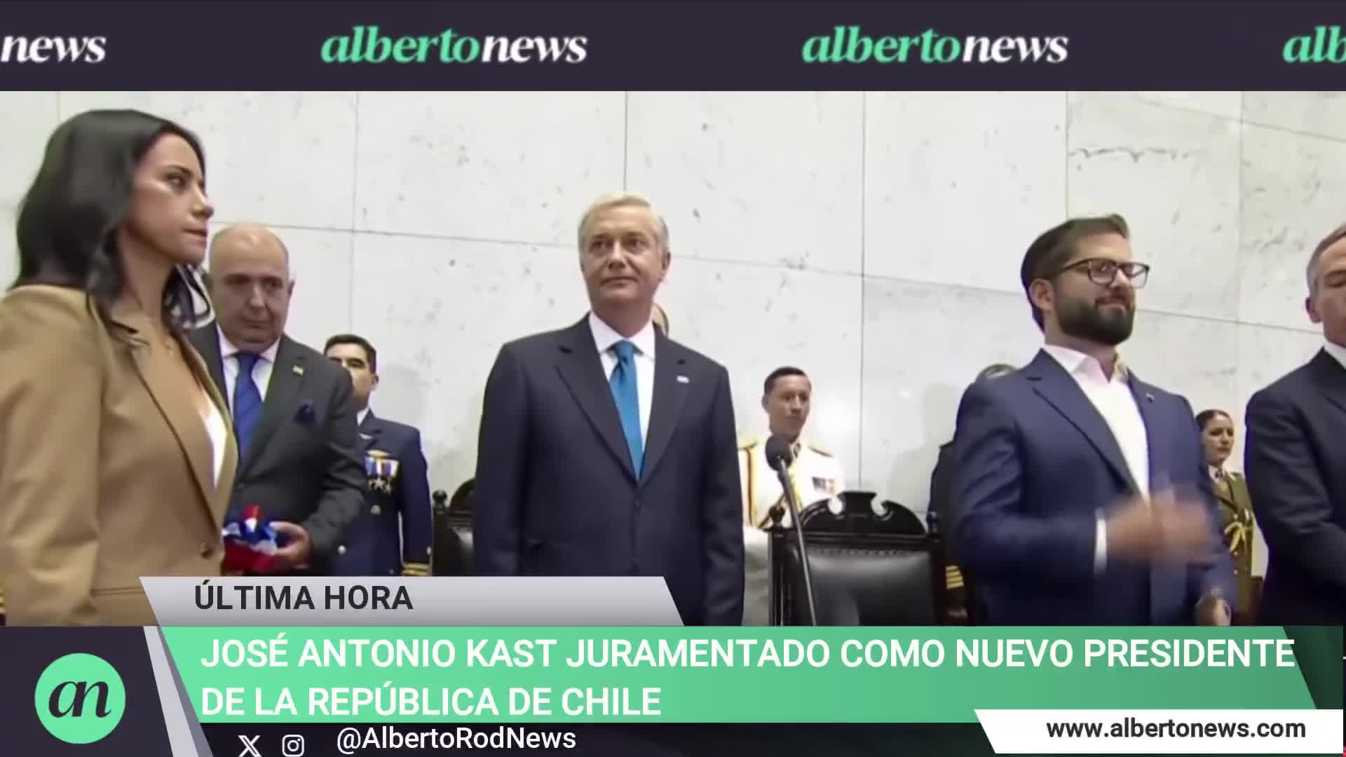 José Antonio Kast sworn in as the new president of the Republic of Chile: Former president Boric presented him with the O'Higgins Badge