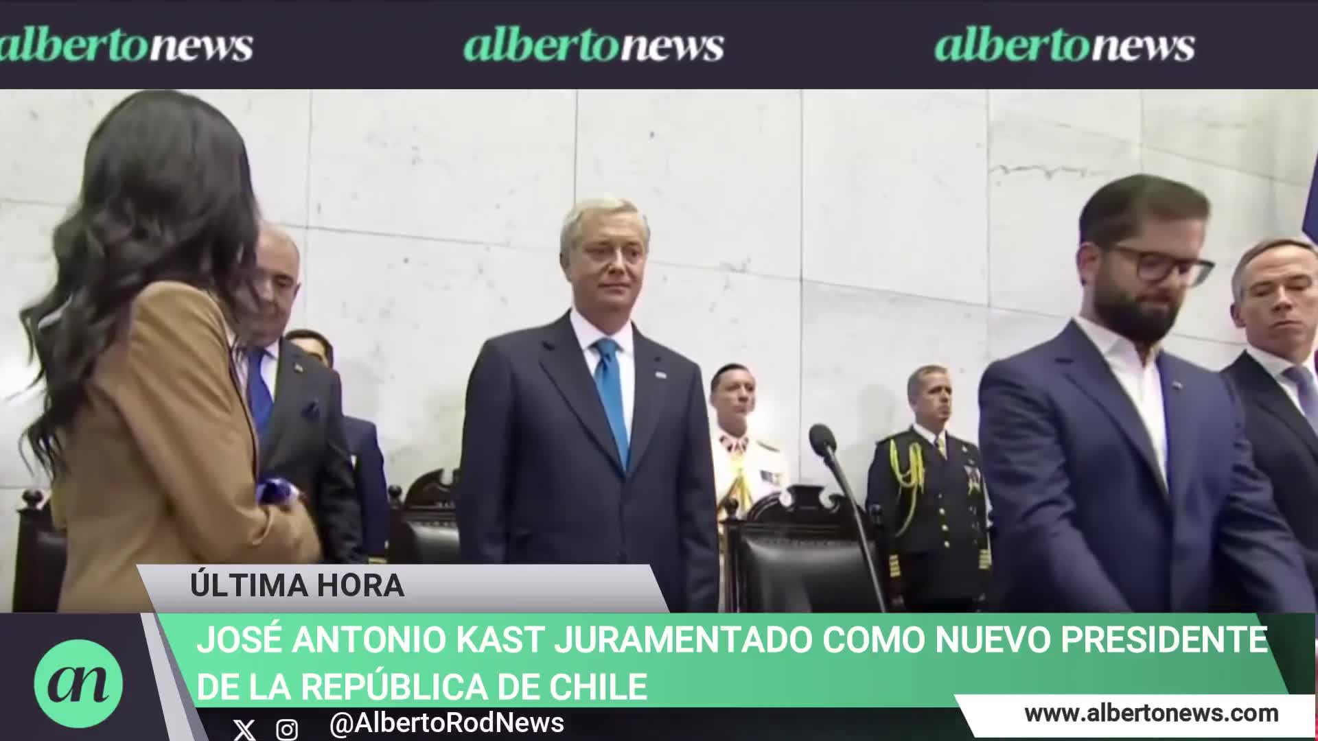 José Antonio Kast sworn in as the new president of the Republic of Chile: Former president Boric presented him with the O'Higgins Badge