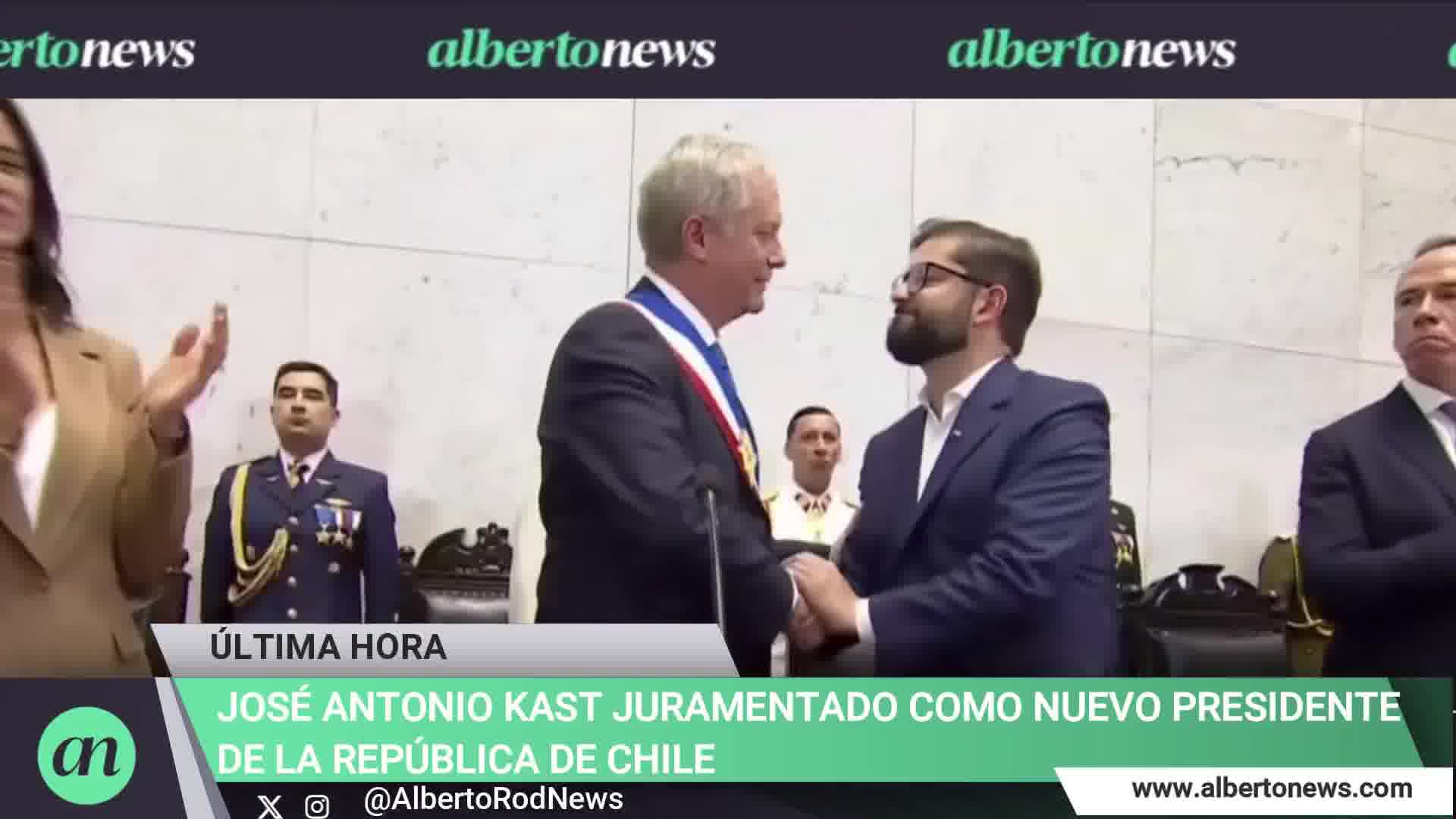 José Antonio Kast sworn in as the new president of the Republic of Chile: Former president Boric presented him with the O'Higgins Badge